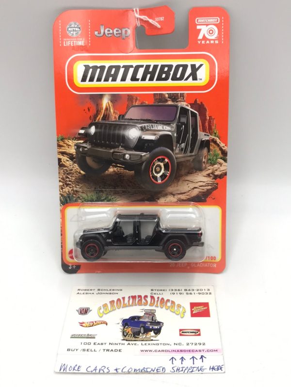 2023 matchbox 70 years #41 20 Jeep Gladiator black 41G For Cheap