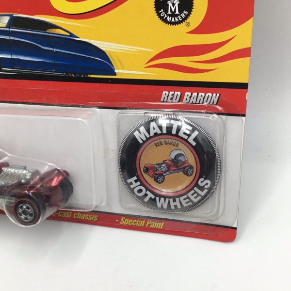 Hot wheels classics series 4 #8 Red Baron spectraflame red large card with button GG4 Cheap