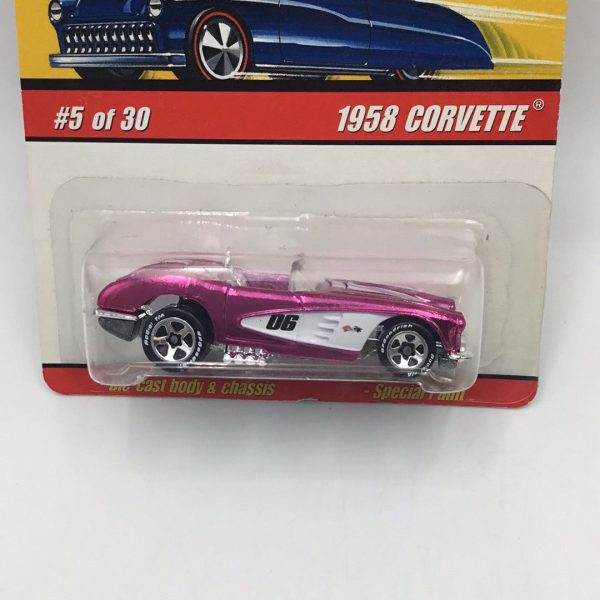 Hot wheels classics series 2 #5 1958 Corvette pink CC3 Supply