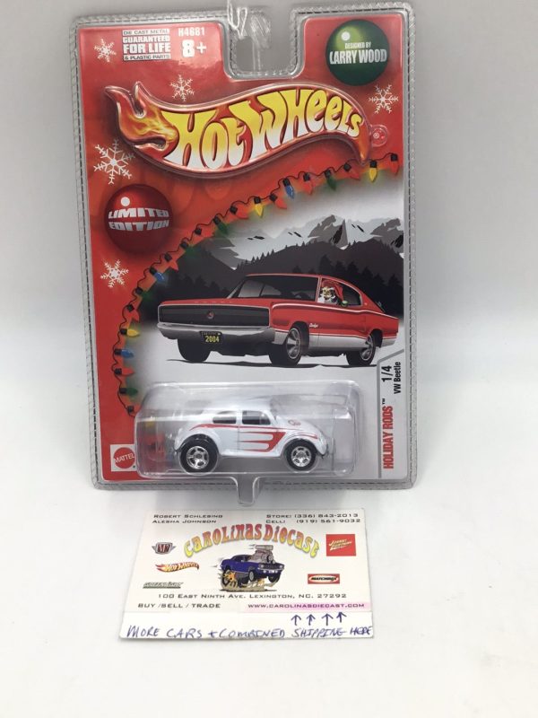 Hot wheels holiday rods Larry wood VW Beetle White Sale