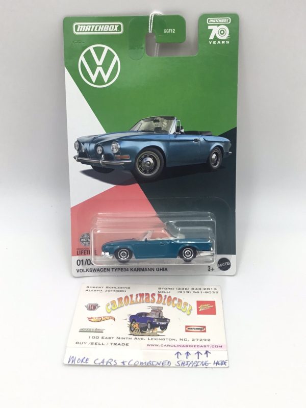 2023 Matchbox Volkswagen collection Volkswagen Type 34 Karmann Ghia Walmart exclusive 1 6 161C For Discount