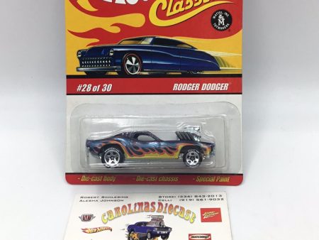 Hot wheels classics series 3 #28 Rodger Dodger blue with flames GG3 For Cheap