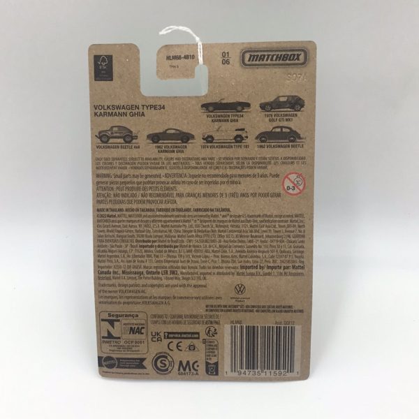 2023 Matchbox Volkswagen collection Volkswagen Type 34 Karmann Ghia Walmart exclusive 1 6 161C For Discount