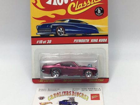 Hot wheels classics series 3 #10 Plymouth King Kuda pink GG3 Fashion