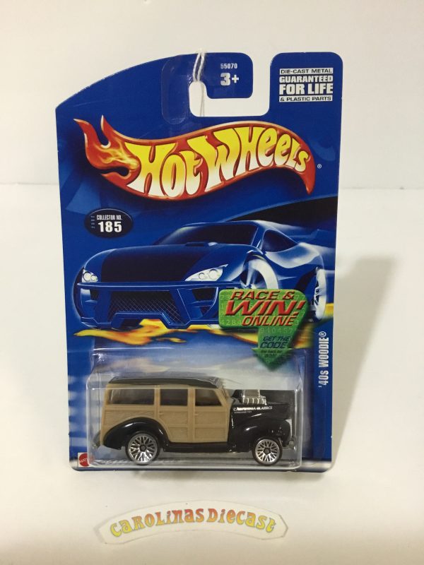 2002 hot wheels #185 40s woodie black (WW4) Cheap