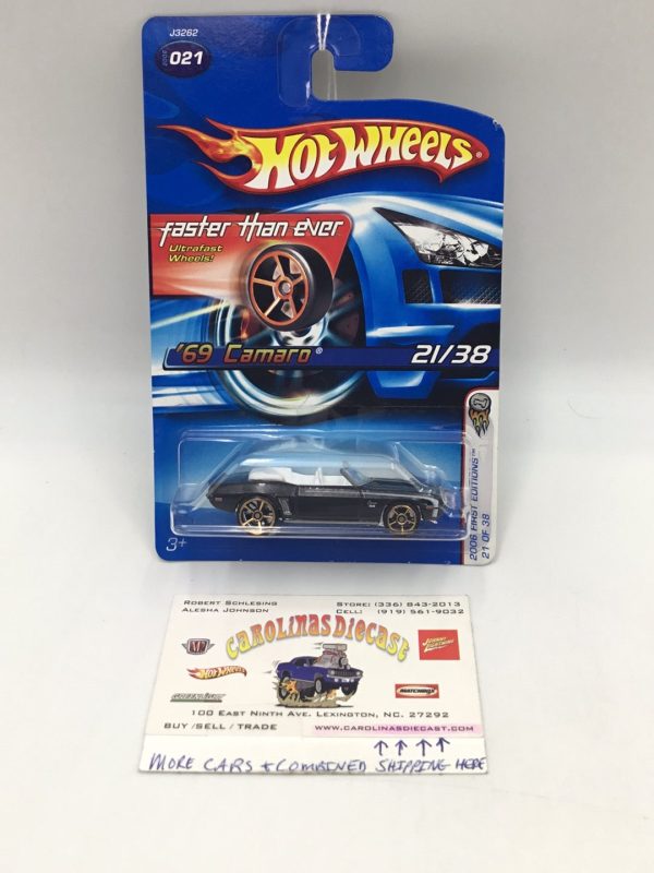 2006 Hot wheels #21 69 Camaro 21 38 Black first edition fte faster than ever 18D For Discount