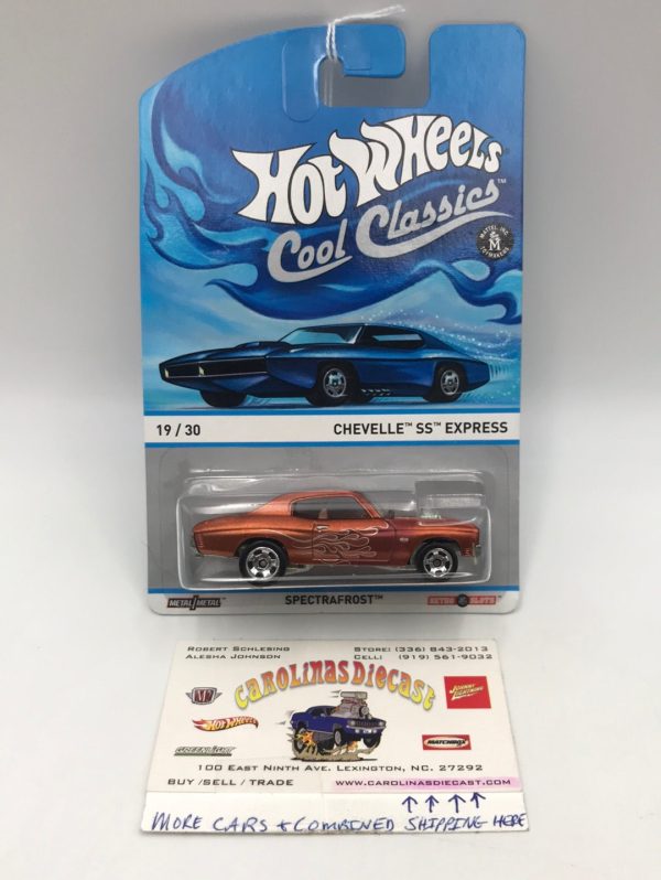 Hot wheels cool classics Chevelle SS Express 19 30 metal metal retro slots blue car on card Z1 on Sale