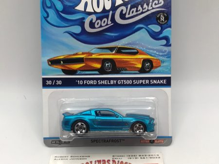 Hot wheels cool classics 10 Ford Shelby GT500 Super snake 30 30 metal metal retro slots orange car on card Z5 Supply