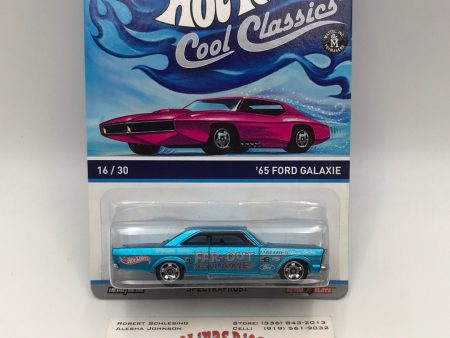 Hot wheels cool classics 65 Ford Galaxie 16 30 metal metal retro slots pink car on card Z5 Fashion