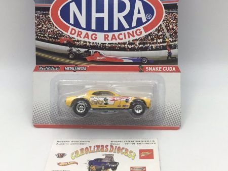 Hot Wheels Racing NHRA Championship Drag Racing Snake Cuda w Protector Online now