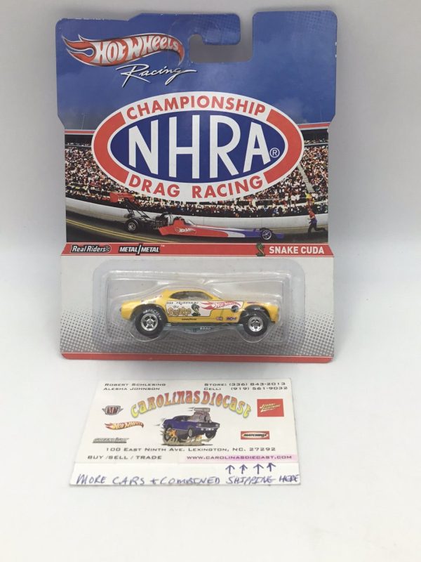 Hot Wheels Racing NHRA Championship Drag Racing Snake Cuda w Protector Online now