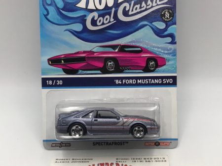 Hot wheels cool classics 84 Ford Mustang SVO 18 30 metal metal retro slots pink car on card Z5 Fashion