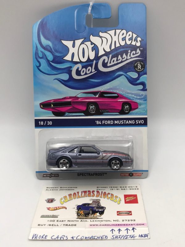 Hot wheels cool classics 84 Ford Mustang SVO 18 30 metal metal retro slots pink car on card Z5 Fashion