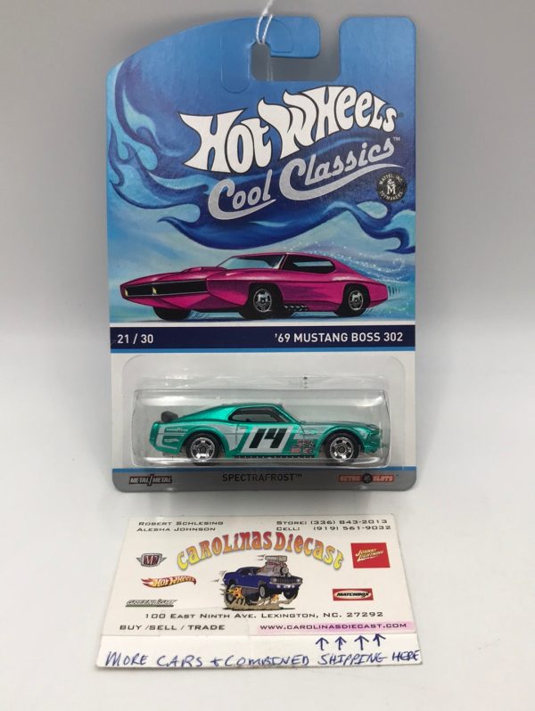 Hot wheels cool classics 69 Mustang Boss 302 21 30 metal metal retro slots pink car on card Z6 Supply