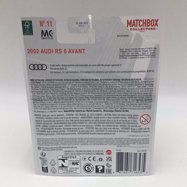 2023 matchbox Collectors 70 years  #11 Audi RS 6 Avant 172G Supply