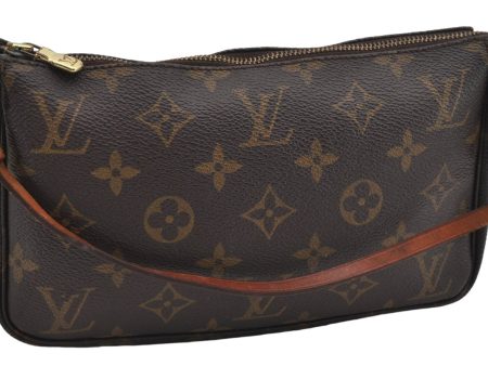 Authentic Louis Vuitton Monogram Pochette Accessoires Pouch M51980 LV 6774E Cheap