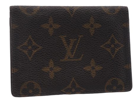 Auth Louis Vuitton Monogram Porte 2 Cartes Vertical Pass Case M60533 LV 9358D Online Hot Sale