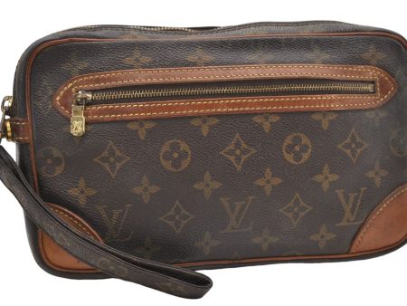 Auth Louis Vuitton Monogram Marly Dragonne GM Clutch Hand Bag M51825 LV 5178D Sale