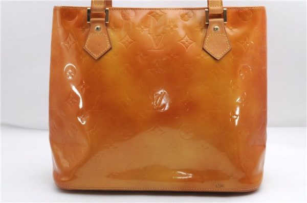 Authentic Louis Vuitton Vernis Houston Shoulder Hand Bag Yellow M91004 LV 2907E For Cheap