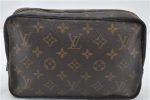 Auth Louis Vuitton Monogram Trousse Toilette 23 Clutch Hand Bag M47524 LV 0411E Cheap