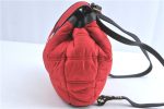 Authentic BURBERRY Backpack Nylon Polyester Leather Red Black 5540B Discount