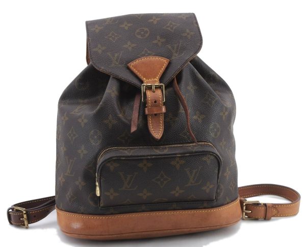 Authentic Louis Vuitton Monogram Montsouris MM Backpack M51136 LV 9297C Online now