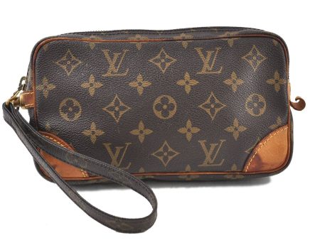 Auth Louis Vuitton Monogram Marly Dragonne PM Clutch Hand Bag M51827 LV 4528D Sale