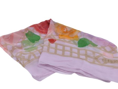 Authentic HERMES Carre 140 Scarf Stole  ROSERAIE  Silk Mousseline Pink 9575D Online now