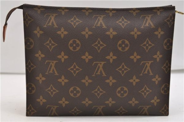 Auth Louis Vuitton Monogram Poche Toilette 26 Cosmetics Pouch M47542 LV 5492E Sale