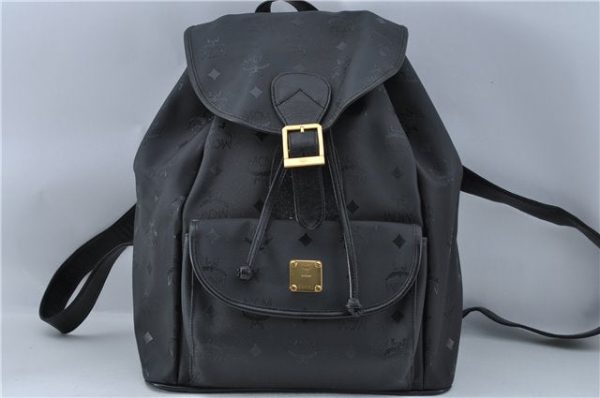 Authentic MCM PVC Leather Backpack Black G1224 Online