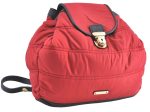 Authentic BURBERRY Backpack Nylon Polyester Leather Red Black 5540B Discount