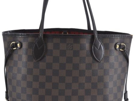 Authentic Louis Vuitton Damier Neverfull PM Shoulder Tote Bag N51109 LV J4296 on Sale