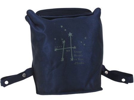 Auth HERMES Sherpa Backpack to the Stars Exhibition 1999 Limited Navy Blue 6148D For Discount