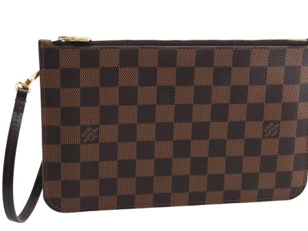 Authentic Louis Vuitton Damier Neverfull Pouch Purse Clutch Bag LV 5456E Online