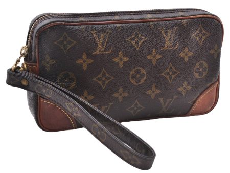 Authentic Louis Vuitton Monogram Marly Dragonne PM M51827 Clutch Hand Bag 1413E Discount