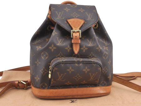 Authentic Louis Vuitton Monogram Montsouris PM Backpack M51137 LV J1162 Sale