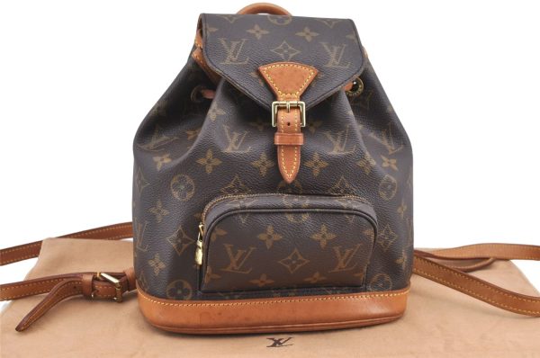 Authentic Louis Vuitton Monogram Montsouris PM Backpack M51137 LV J1162 Sale