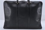 Auth Louis Vuitton Epi Porte Documents Voyage Briefcase Black M59162 LV 5917D Discount