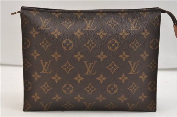 Auth Louis Vuitton Monogram Poche Toilette 26 Cosmetics Pouch M47542 LV 5492E Sale