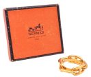 Authentic HERMES Scarf Ring Chaine d Ancre Chain Design Gold Tone Box 6026E Online