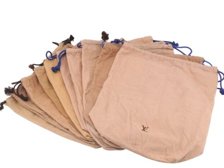 Authentic Louis Vuitton Dust Bag 10 Set Cotton Beige W15.7xH18.9xD5.1  LV 8761D Supply