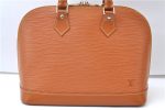 Authentic Louis Vuitton Epi Alma PM Hand Bag Brown M52148 LV 6867E Online