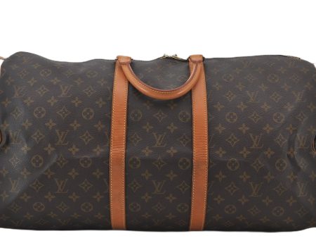 Authentic Louis Vuitton Monogram Keepall 55 Travel Boston Bag M41424 LV 0166F For Cheap