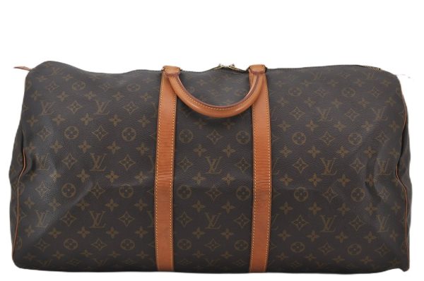 Authentic Louis Vuitton Monogram Keepall 55 Travel Boston Bag M41424 LV 0166F For Cheap