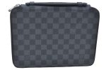 Auth Louis Vuitton Damier Graphite iPad Essential Tablet Case N63034 LV J1252 Online Hot Sale