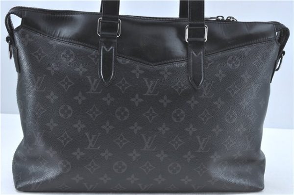 Auth Louis Vuitton Monogram Eclipse Briefcase Explorer Black M40566 LV J1849 Cheap