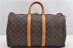 Authentic Louis Vuitton Monogram Keepall 45 Boston Bag M41428 LV 9454C For Cheap