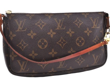 Authentic Louis Vuitton Monogram Pochette Accessoires Pouch M51980 LV 0432E Hot on Sale