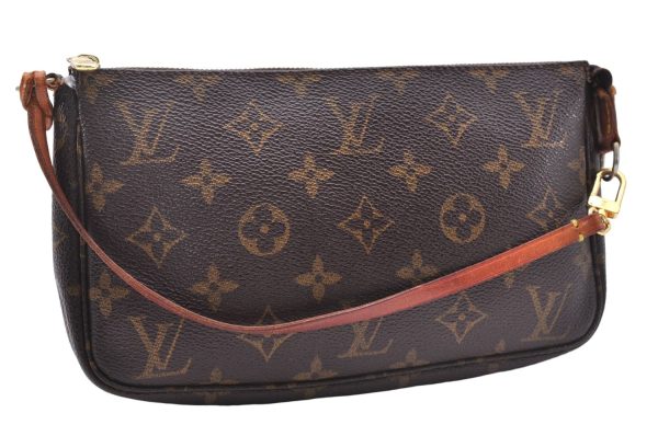 Authentic Louis Vuitton Monogram Pochette Accessoires Pouch M51980 LV 0432E Hot on Sale