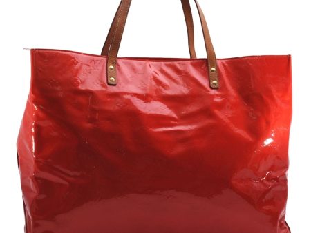 Authentic Louis Vuitton Vernis Reade GM Hand Bag Red M91084 LV 2929E Online